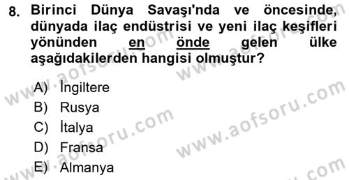 Temel İlaç Bilgisi Ve Akılcı İlaç Kullanımı Dersi 2018 - 2019 Yılı Yaz Okulu Sınav Soruları 8. Soru