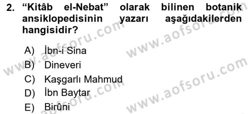 Temel İlaç Bilgisi Ve Akılcı İlaç Kullanımı Dersi 2024 - 2025 Yılı Yaz Okulu Sınav Soruları 2. Soru