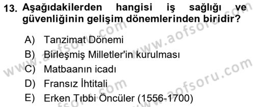 Sağlık İşletmelerinde İnsan Kaynakları Yönetimi Dersi 2020 - 2021 Yılı Yaz Okulu Sınav Soruları 13. Soru