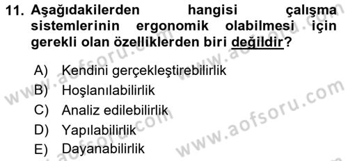 Sağlık İşletmelerinde İnsan Kaynakları Yönetimi Dersi 2021 - 2022 Yılı (Final) Dönem Sonu Sınav Soruları 11. Soru