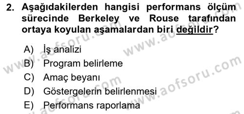 Sağlık İşletmelerinde İnsan Kaynakları Yönetimi Dersi 2021 - 2022 Yılı (Final) Dönem Sonu Sınav Soruları 2. Soru