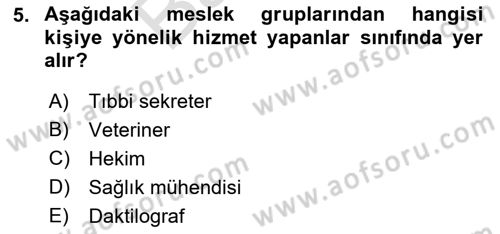 Sağlık İşletmelerinde İnsan Kaynakları Yönetimi Dersi 2021 - 2022 Yılı (Final) Dönem Sonu Sınav Soruları 5. Soru