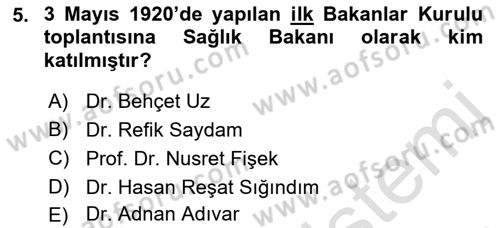 Sağlık İşletmelerinde İnsan Kaynakları Yönetimi Dersi 2022 - 2023 Yılı Yaz Okulu Sınavı 5. Soru