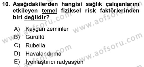 Sağlık İşletmelerinde İnsan Kaynakları Yönetimi Dersi 2023 - 2024 Yılı (Final) Dönem Sonu Sınav Soruları 10. Soru