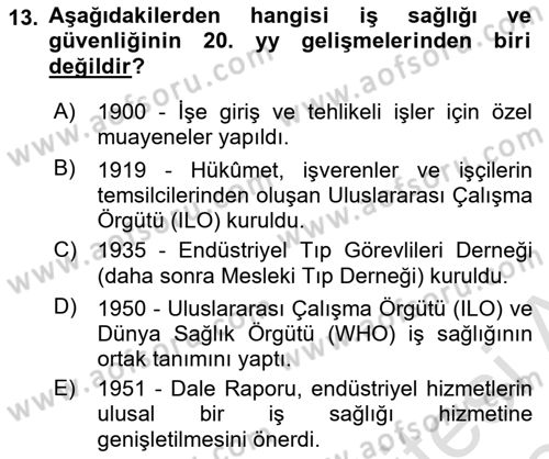 Sağlık İşletmelerinde İnsan Kaynakları Yönetimi Dersi 2023 - 2024 Yılı Yaz Okulu Sınav Soruları 13. Soru