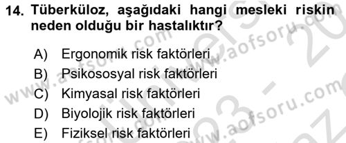 Sağlık İşletmelerinde İnsan Kaynakları Yönetimi Dersi 2023 - 2024 Yılı Yaz Okulu Sınav Soruları 14. Soru