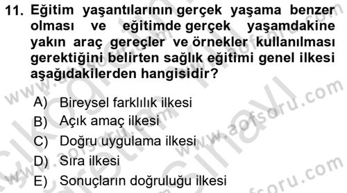 Sağlık İşletmelerinde İnsan Kaynakları Yönetimi Dersi 2024 - 2025 Yılı (Vize) Ara Sınav Soruları 11. Soru