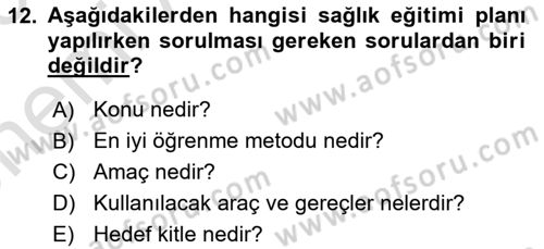Sağlık İşletmelerinde İnsan Kaynakları Yönetimi Dersi 2024 - 2025 Yılı (Vize) Ara Sınav Soruları 12. Soru
