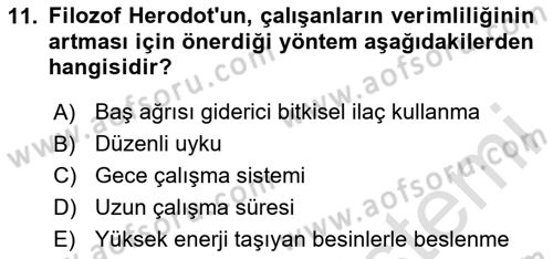 Sağlık İşletmelerinde İnsan Kaynakları Yönetimi Dersi 2024 - 2025 Yılı (Final) Dönem Sonu Sınav Soruları 11. Soru
