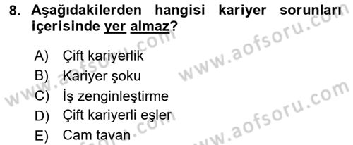 Sağlık İşletmelerinde İnsan Kaynakları Yönetimi Dersi 2024 - 2025 Yılı (Final) Dönem Sonu Sınav Soruları 8. Soru