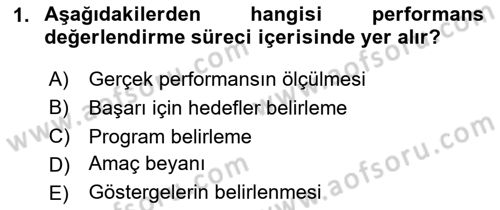 Sağlık İşletmelerinde İnsan Kaynakları Yönetimi Dersi 2025 - 2026 Yılı (Final) Dönem Sonu Sınav Soruları 1. Soru