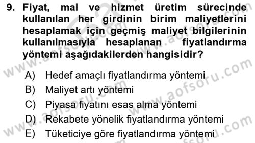 Sağlık Politikaları Dersi 2021 - 2022 Yılı (Final) Dönem Sonu Sınav Soruları 9. Soru
