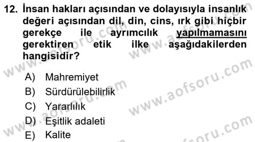Sağlık Politikaları Dersi 2021 - 2022 Yılı Yaz Okulu Sınav Soruları 12. Soru