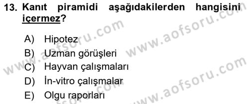 Sağlık Politikaları Dersi 2023 - 2024 Yılı (Final) Dönem Sonu Sınav Soruları 13. Soru