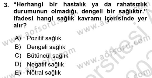 Sağlık Politikaları Dersi 2023 - 2024 Yılı (Final) Dönem Sonu Sınav Soruları 3. Soru