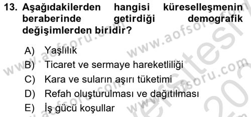 Sağlık Politikaları Dersi 2024 - 2025 Yılı (Final) Dönem Sonu Sınav Soruları 13. Soru