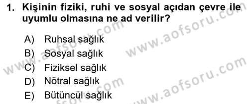 Sağlık Politikaları Dersi 2025 - 2026 Yılı (Final) Dönem Sonu Sınav Soruları 1. Soru