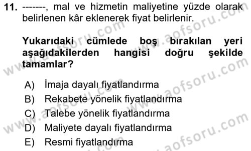 Sağlık Politikaları Dersi 2025 - 2026 Yılı (Final) Dönem Sonu Sınav Soruları 11. Soru