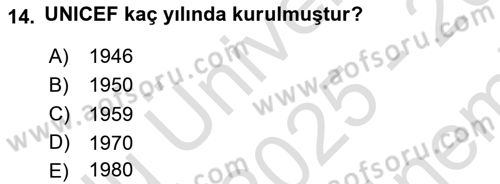 Sağlık Politikaları Dersi 2025 - 2026 Yılı (Final) Dönem Sonu Sınav Soruları 14. Soru