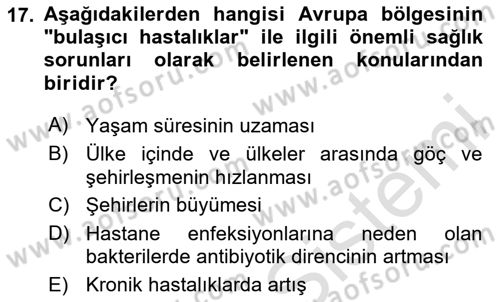 Sağlık Politikaları Dersi 2025 - 2026 Yılı (Final) Dönem Sonu Sınav Soruları 17. Soru