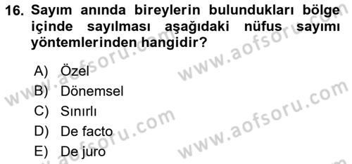 Sağlık Alanında İstatistik Dersi 2018 - 2019 Yılı (Final) Dönem Sonu Sınav Soruları 16. Soru