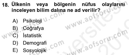 Sağlık Alanında İstatistik Dersi 2018 - 2019 Yılı (Final) Dönem Sonu Sınav Soruları 18. Soru