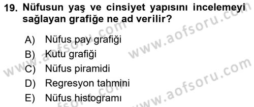 Sağlık Alanında İstatistik Dersi 2018 - 2019 Yılı (Final) Dönem Sonu Sınav Soruları 19. Soru