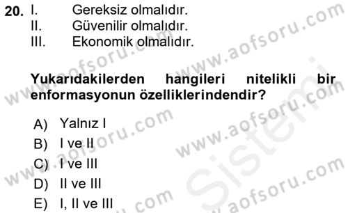 Sağlık Alanında İstatistik Dersi 2018 - 2019 Yılı (Final) Dönem Sonu Sınav Soruları 20. Soru