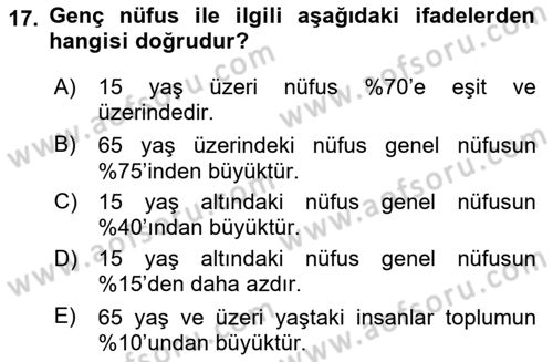 Sağlık Alanında İstatistik Dersi 2020 - 2021 Yılı Yaz Okulu Sınav Soruları 17. Soru