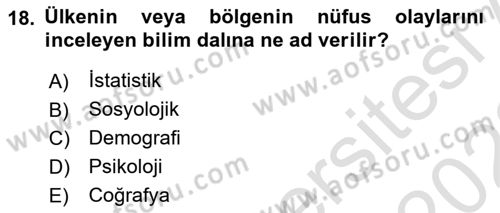 Sağlık Alanında İstatistik Dersi 2021 - 2022 Yılı Yaz Okulu Sınav Soruları 18. Soru