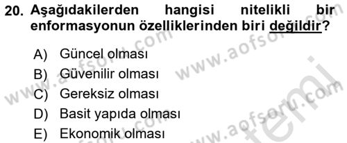 Sağlık Alanında İstatistik Dersi 2021 - 2022 Yılı Yaz Okulu Sınav Soruları 20. Soru