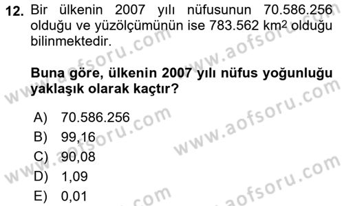 Sağlık Alanında İstatistik Dersi 2022 - 2023 Yılı (Final) Dönem Sonu Sınavı 12. Soru