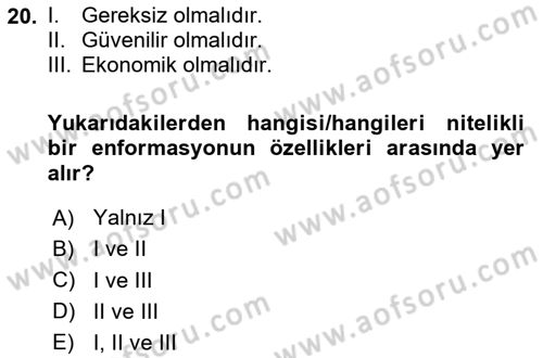 Sağlık Alanında İstatistik Dersi 2023 - 2024 Yılı Yaz Okulu Sınav Soruları 20. Soru