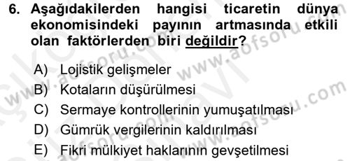 Sağlık Ekonomisi Dersi 2017 - 2018 Yılı (Final) Dönem Sonu Sınav Soruları 6. Soru