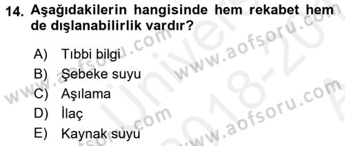 Sağlık Ekonomisi Dersi Ara Sınavı Deneme Sınav Soruları 14. Soru