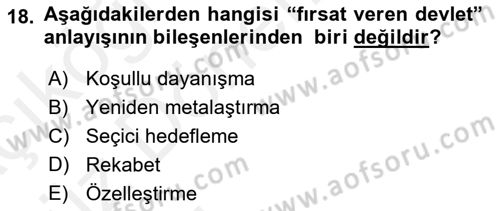 Sağlık Ekonomisi Dersi Ara Sınavı Deneme Sınav Soruları 18. Soru