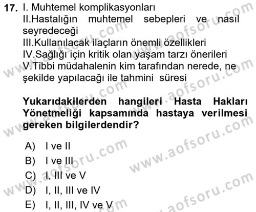 Sağlık Ekonomisi Dersi 2018 - 2019 Yılı (Final) Dönem Sonu Sınav Soruları 17. Soru