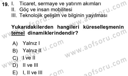 Sağlık Ekonomisi Dersi 2018 - 2019 Yılı (Final) Dönem Sonu Sınav Soruları 19. Soru