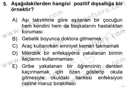 Sağlık Ekonomisi Dersi 2018 - 2019 Yılı (Final) Dönem Sonu Sınav Soruları 5. Soru