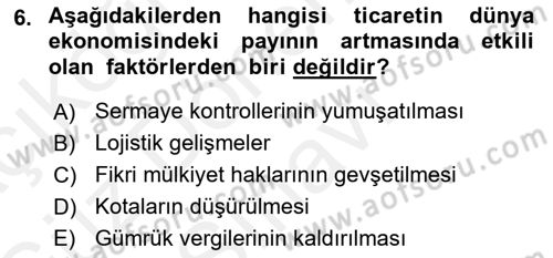 Sağlık Ekonomisi Dersi 2018 - 2019 Yılı (Final) Dönem Sonu Sınav Soruları 6. Soru