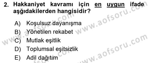 Sağlık Ekonomisi Dersi 2018 - 2019 Yılı Yaz Okulu Sınav Soruları 2. Soru
