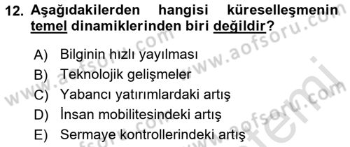 Sağlık Ekonomisi Dersi 2019 - 2020 Yılı (Final) Dönem Sonu Sınav Soruları 12. Soru