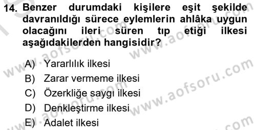 Sağlık Ekonomisi Dersi 2019 - 2020 Yılı (Final) Dönem Sonu Sınav Soruları 14. Soru