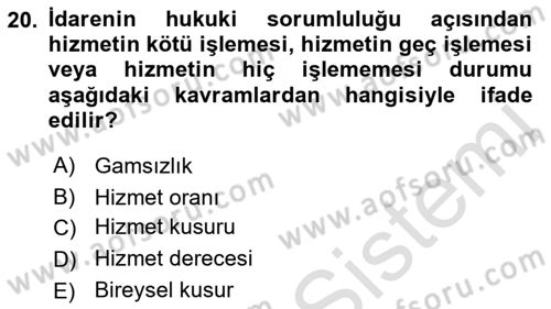 Sağlık Ekonomisi Dersi 2019 - 2020 Yılı (Final) Dönem Sonu Sınav Soruları 20. Soru