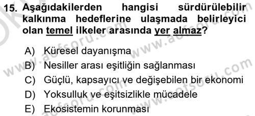 Sağlık Ekonomisi Dersi 2019 - 2020 Yılı Yaz Okulu Sınav Soruları 15. Soru