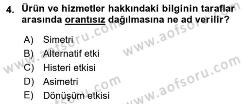 Sağlık Ekonomisi Dersi 2020 - 2021 Yılı Yaz Okulu Sınav Soruları 4. Soru