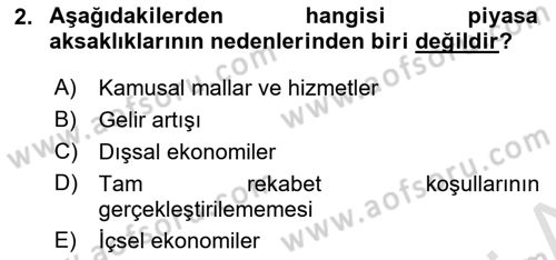 Sağlık Ekonomisi Dersi 2021 - 2022 Yılı (Vize) Ara Sınav Soruları 2. Soru
