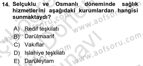 Sağlık Ekonomisi Dersi 2021 - 2022 Yılı (Final) Dönem Sonu Sınavı 14. Soru