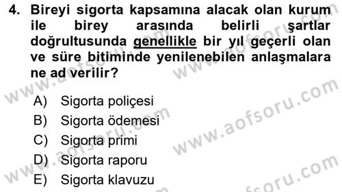 Sağlık Ekonomisi Dersi 2021 - 2022 Yılı (Final) Dönem Sonu Sınavı 4. Soru