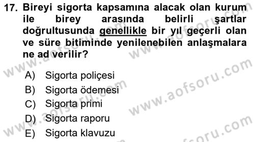 Sağlık Ekonomisi Dersi 2022 - 2023 Yılı (Vize) Ara Sınavı 17. Soru